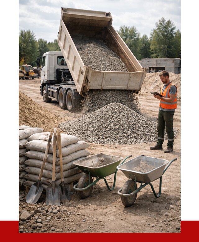 Доставка нерудных материалов в Великих Луке от 1240 руб. | ПРОНЕРУДВкл