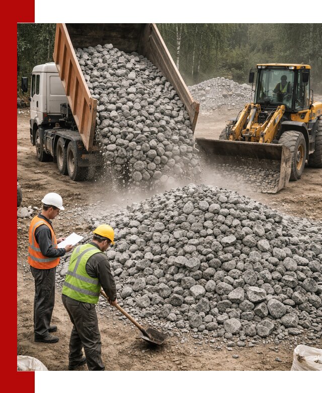 Гранитный щебень фракция 70-150 доставка в Великих Луке