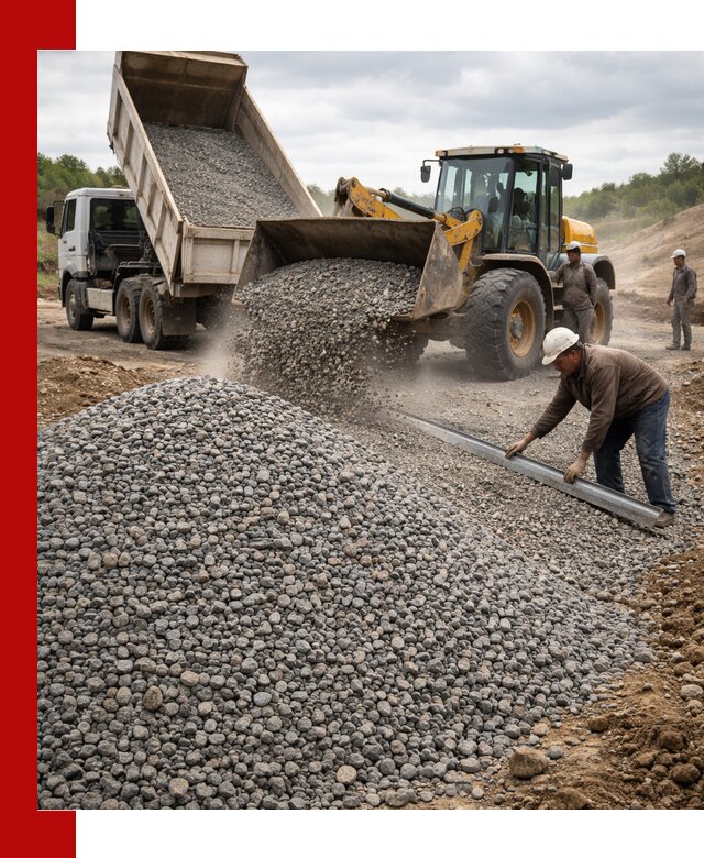 Гравийный щебень фракция 5-20 с доставкой в Великих Луке