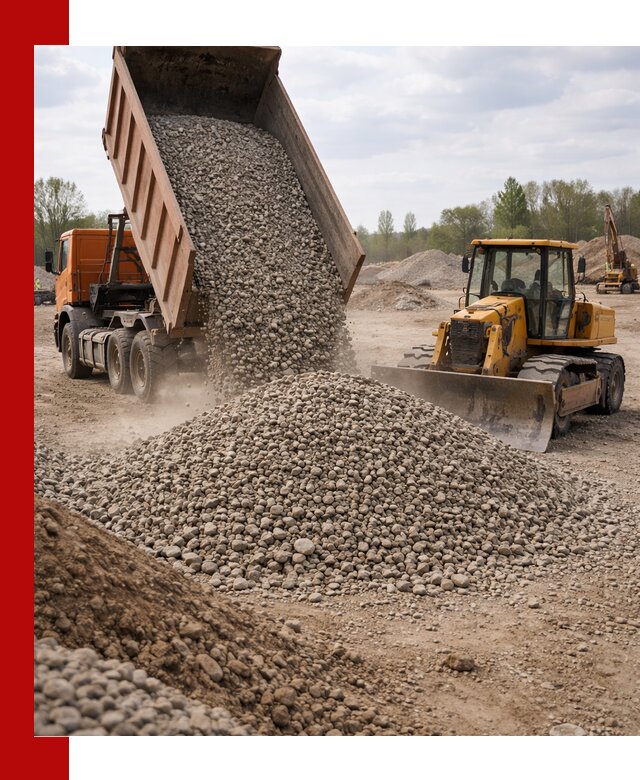 Доставка гравийного щебня фракции 40-70 в Великих Луке