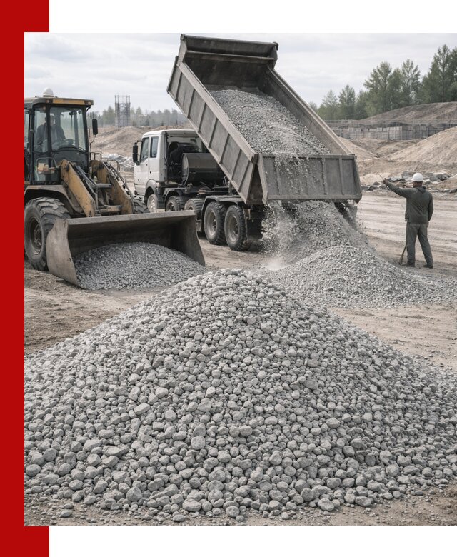 Доставка известнякового щебня фр. 5–20 в Великих Луках