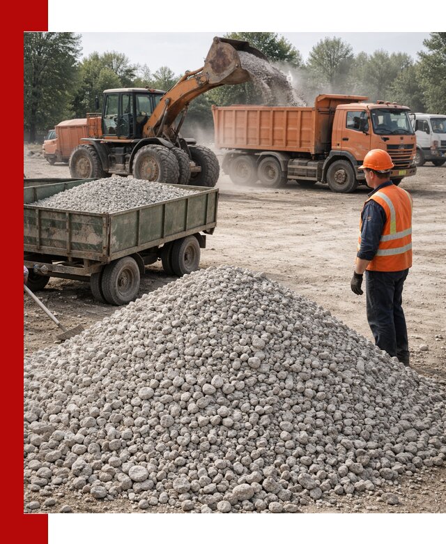 Доставка известнякового щебня фракция 20–40 в Великих Луках