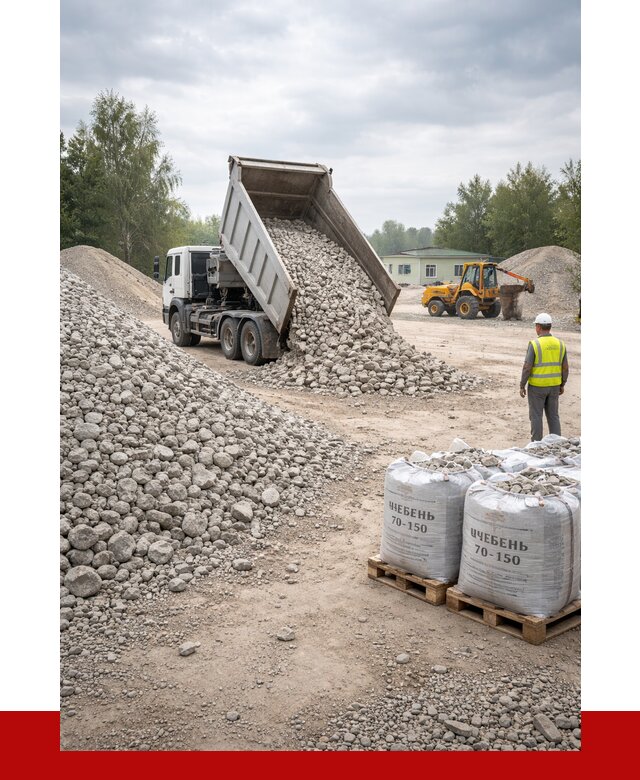 Известняковый щебень фракция 70-150 в Великих Луках от 1292 р. | ПРОНЕРУДВкл