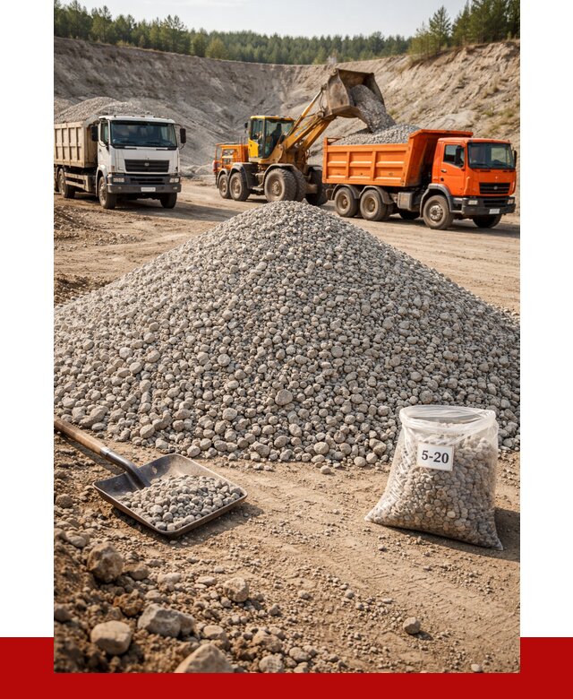 Доломитовый щебень фр. 5-20 в Великих Луках от 4342 р. | ПРОНЕРУДВкл