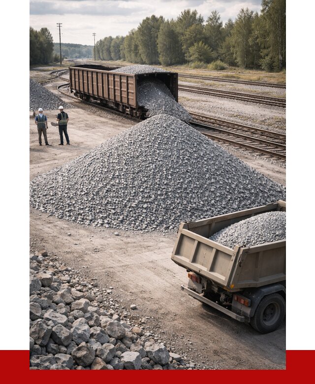 Железнодорожный щебень 20-60 в Великих Луке от 1757 р. | ПРОНЕРУДВкл