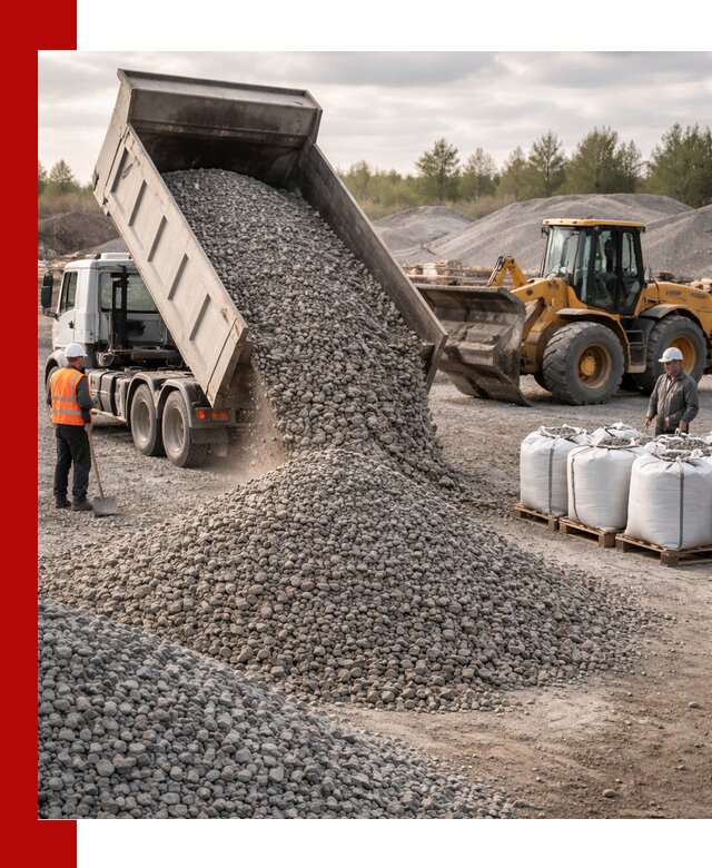 Бетонный щебень фракция 5–20 с доставкой в Великих Луке