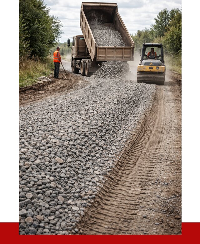 Щебень для отсыпки дороги в Великих Луке от 2791 р. ПРОНЕРУДВкл