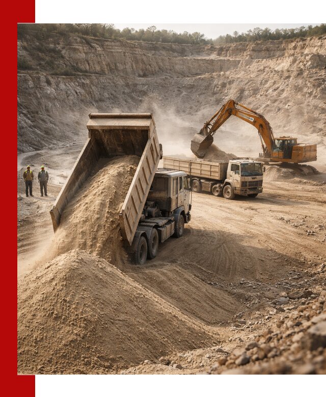 Карьерный песок навалом с доставкой в Великих Луках