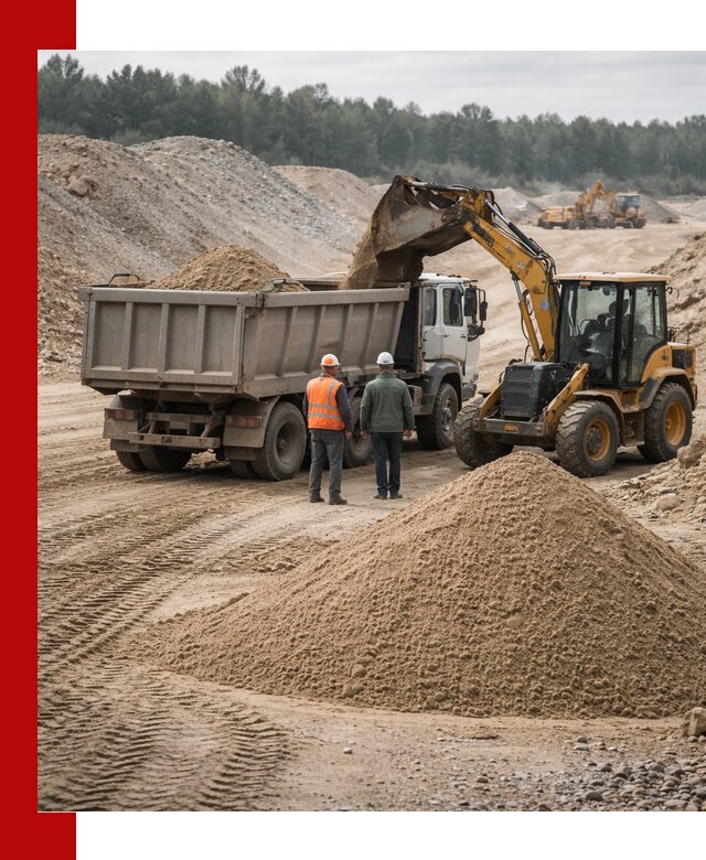 Карьерный среднезернистый песок с доставкой в Великих Луках