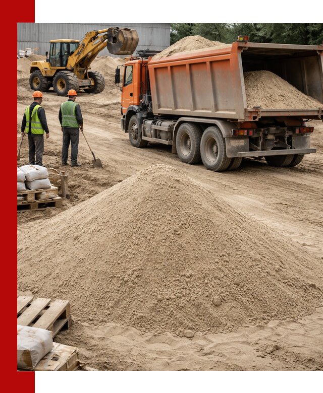 Доставка и продажа мытого речного песка в Великих Луке