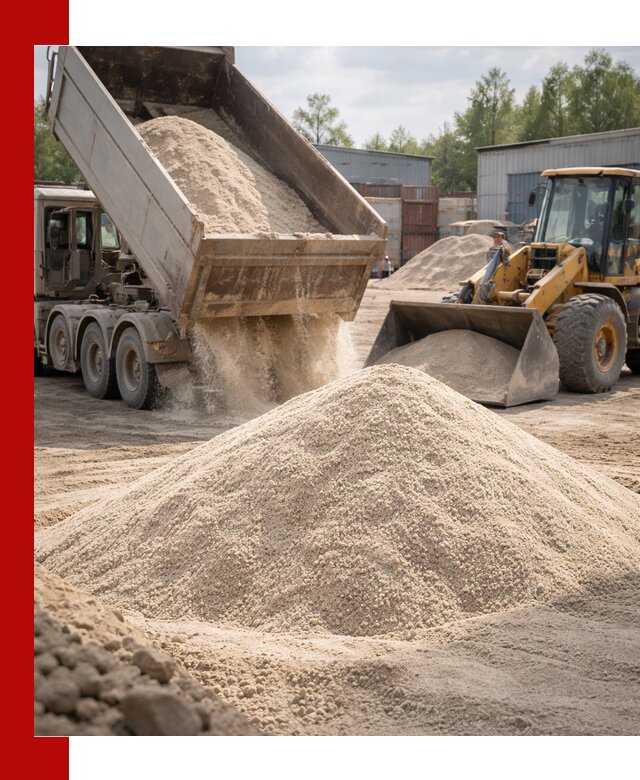 Кварцевый песок с доставкой в Великих Луке для строительных работ