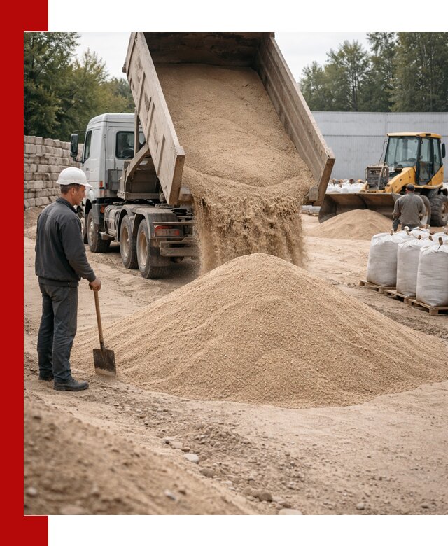 Кварцевый песок фракция 0–3 мм с доставкой в Великих Луках