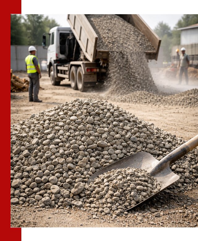 Доставка гравия фракции 20-40 в Великих Луке с самосвалами