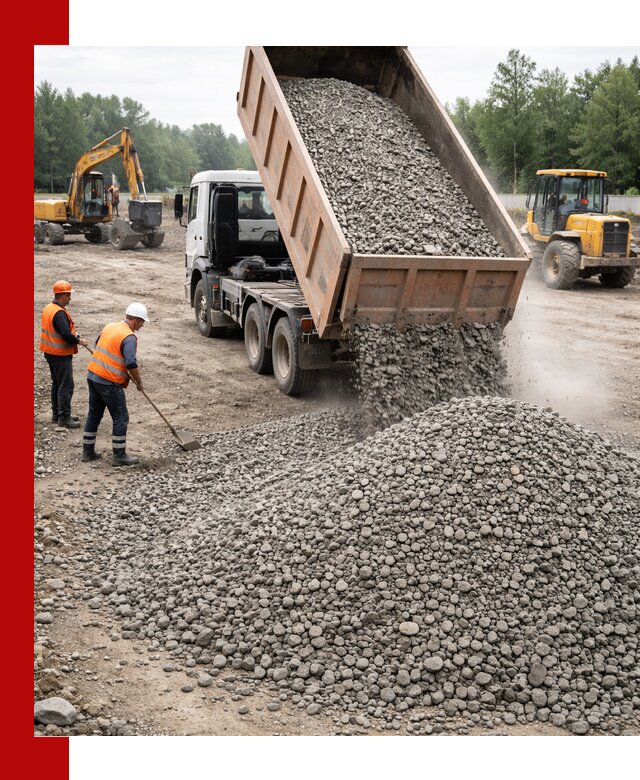 Доставка гравия фракции 40-70 в Великих Луке оптом и в розницу