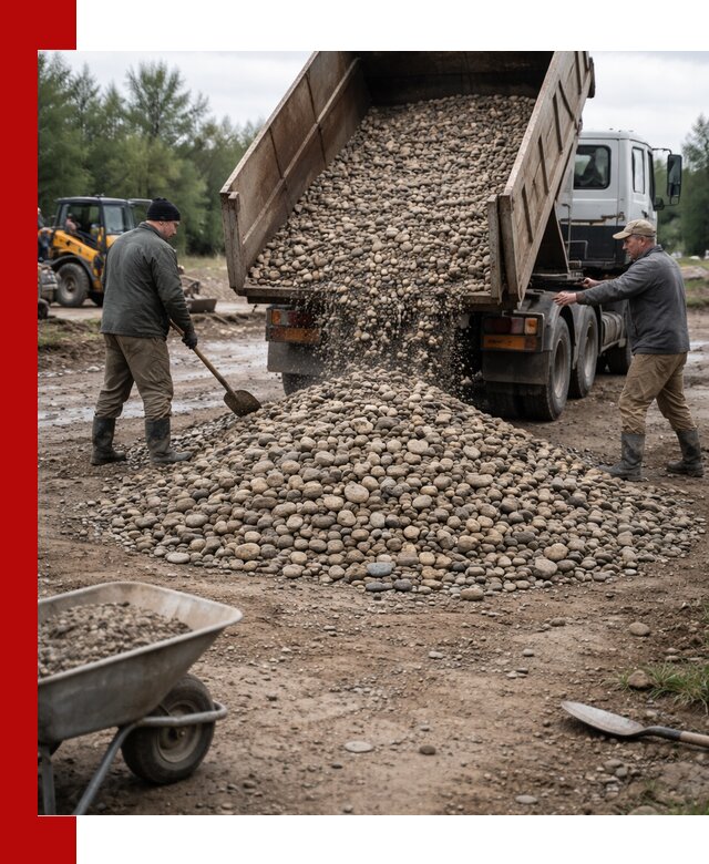 Доставка гальки речной оптом и в розницу в Великих Луках