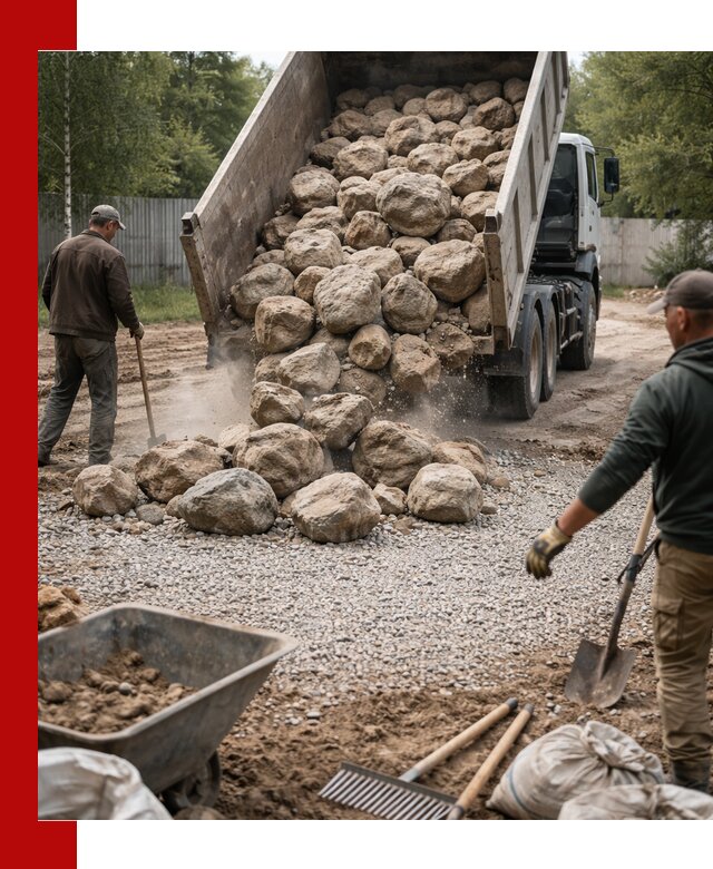 Доставка и укладка булыжника в Великих Луках