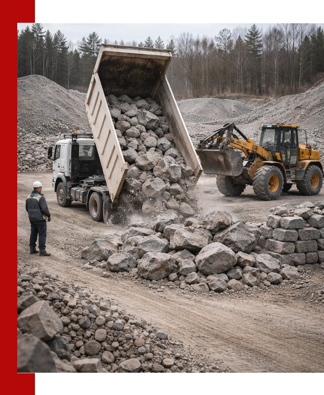 Доставка и продажа бутового гранитного камня в Великих Луках