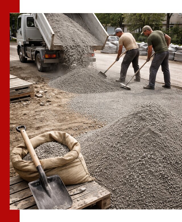 Отсев для тротуарной плитки в Великих Луке — доставка и укладка