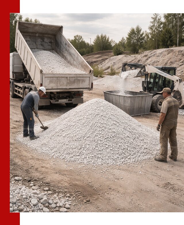 Доставка и продажа белой мраморной крошки в Великих Луке