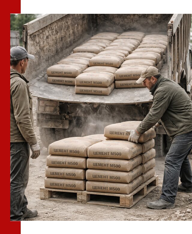 Цемент М500 с доставкой самосвалом в Великих Луке