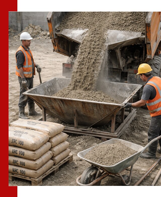 Доставка цементно-песчаной смеси М100 в Великих Луках