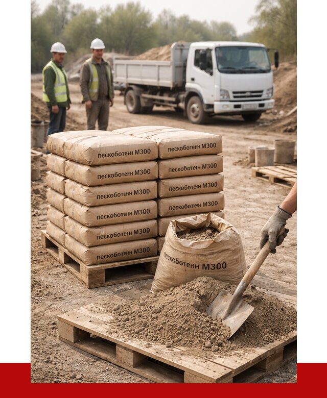 Пескобетон М300 в Великих Луке с доставкой от 4807 р. за куб | ПРОНЕРУДВкл