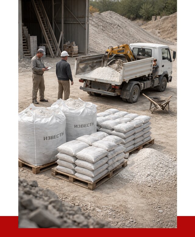 Известь строительная в Великих Луке с доставкой от 4342 р. | ПРОНЕРУДВкл