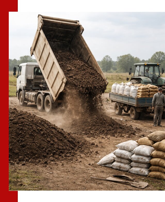Доставка грунта и удобрений оптом в Великих Луке для сельхоз и строительства