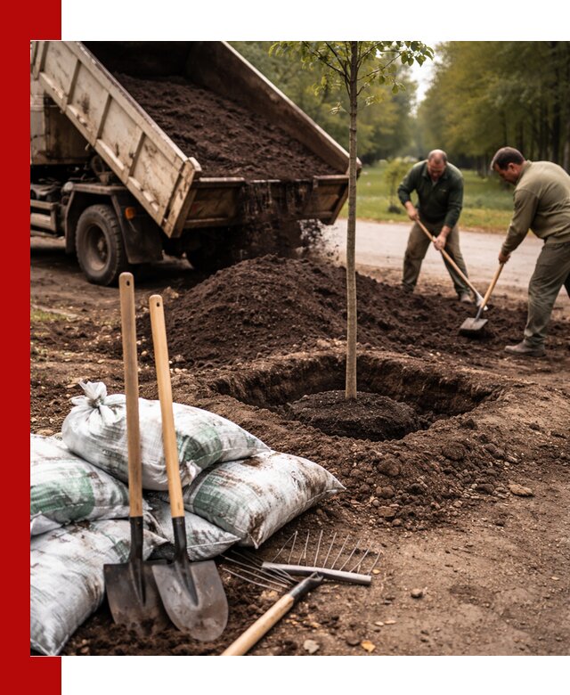 Грунт для посадки деревьев в Великих Луке — доставка и подготовка почвы