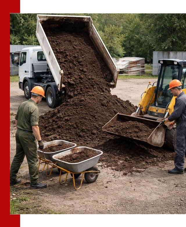 Доставка торфо-земляной смеси в Великих Луке для огорода и ландшафта