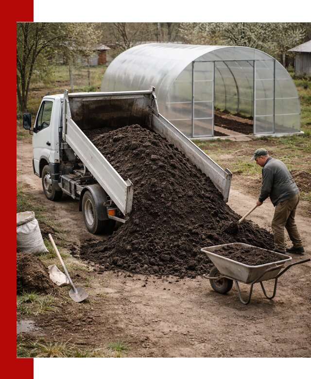 Чернозем для теплицы с доставкой в Великих Луке