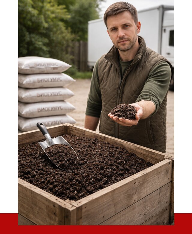 Купить биогумус в Великих Луках с доставкой от 8786 р. за куб | ПРОНЕРУДВкл