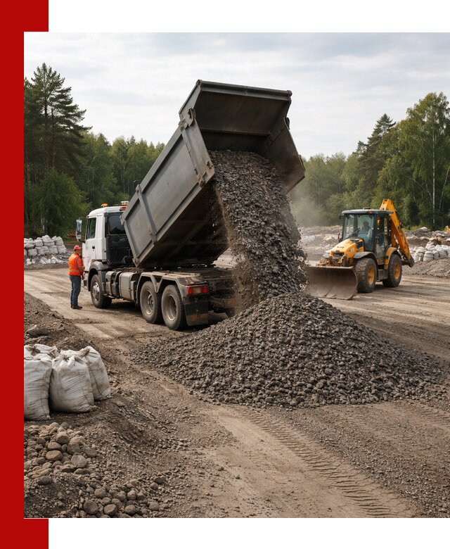 Доставка дробленого асфальта в Великих Луке для дорожных работ