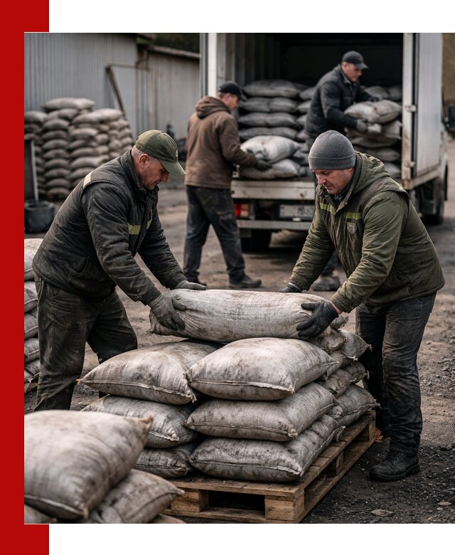 Доставка угля в мешках по выгодным ценам в Великих Луке