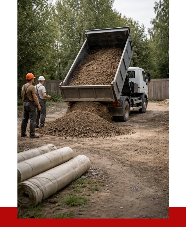 Доставка сыпучих материалов самосвалом в Великие Луку от 4342 р. | ПРОНЕРУДВкл